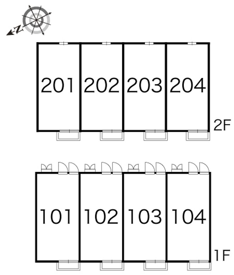 レオパレスエクレール 間取配置図