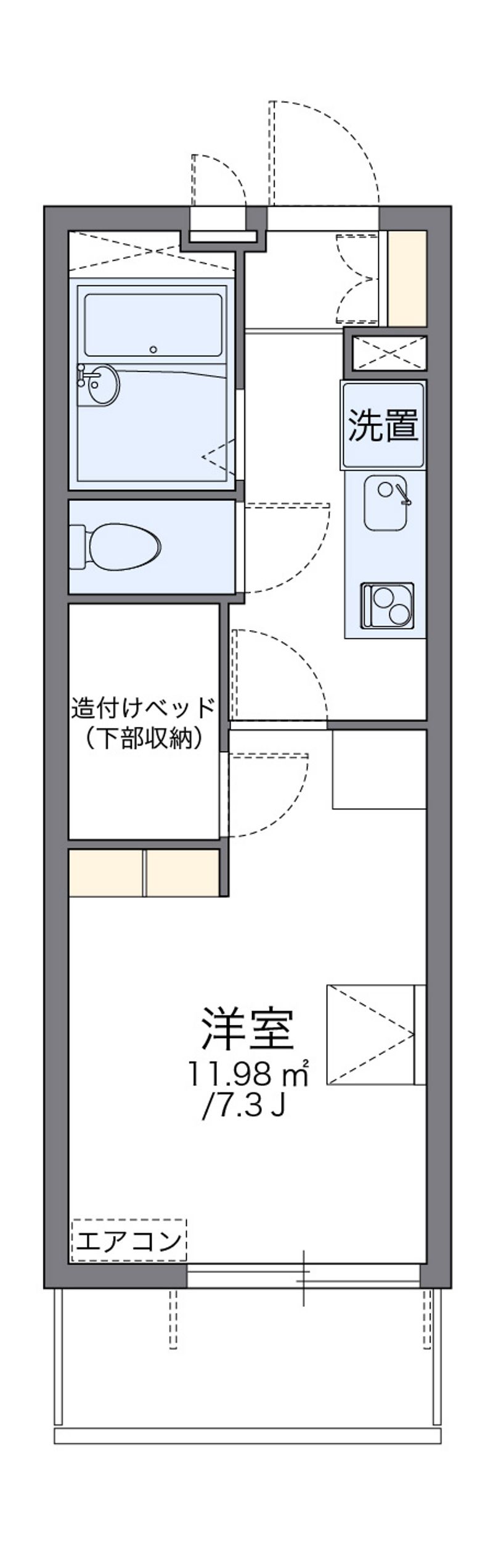 レオパレスサルウェー 間取図