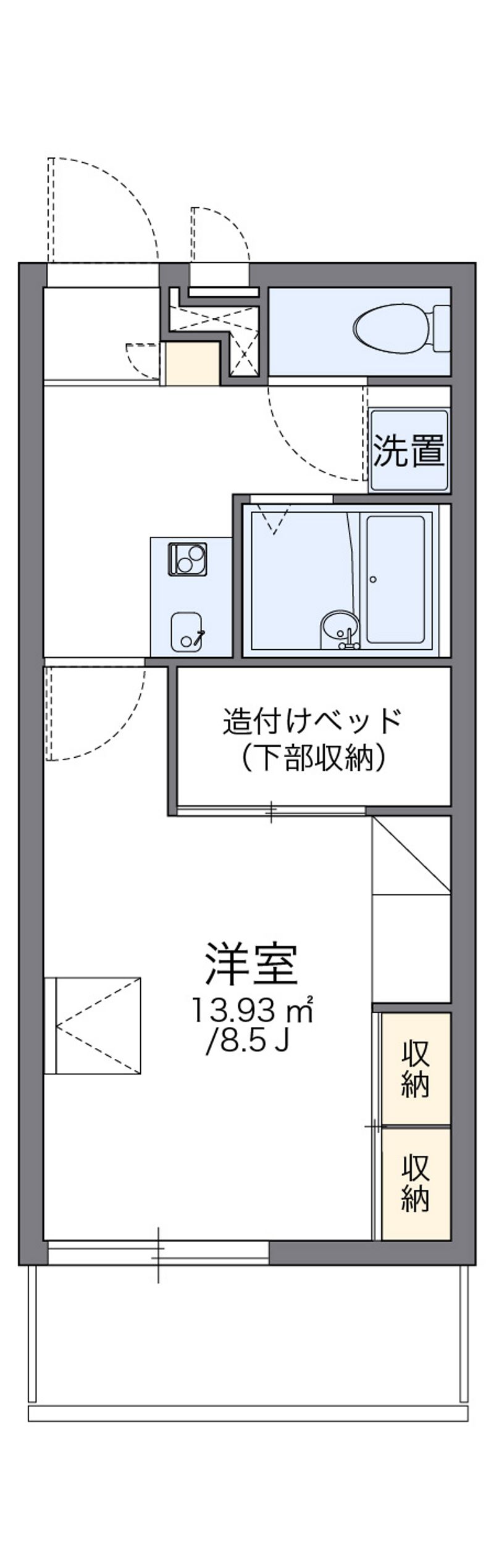 レオパレスグルーデテンポ 間取図