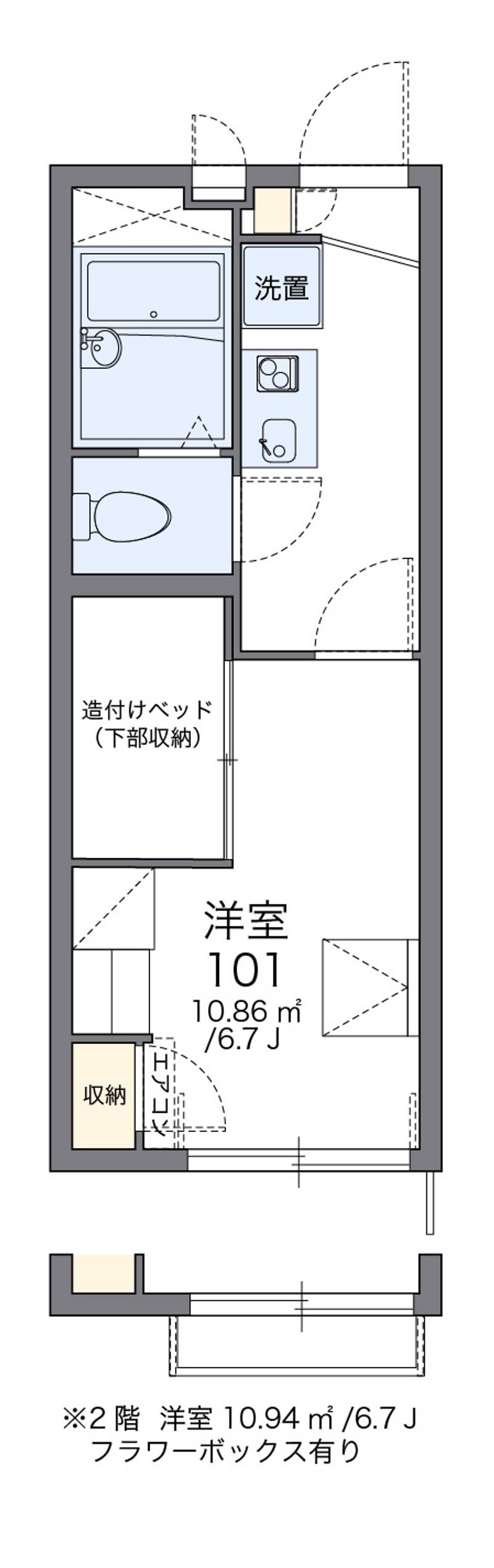 レオパレスウエストⅠ 間取図