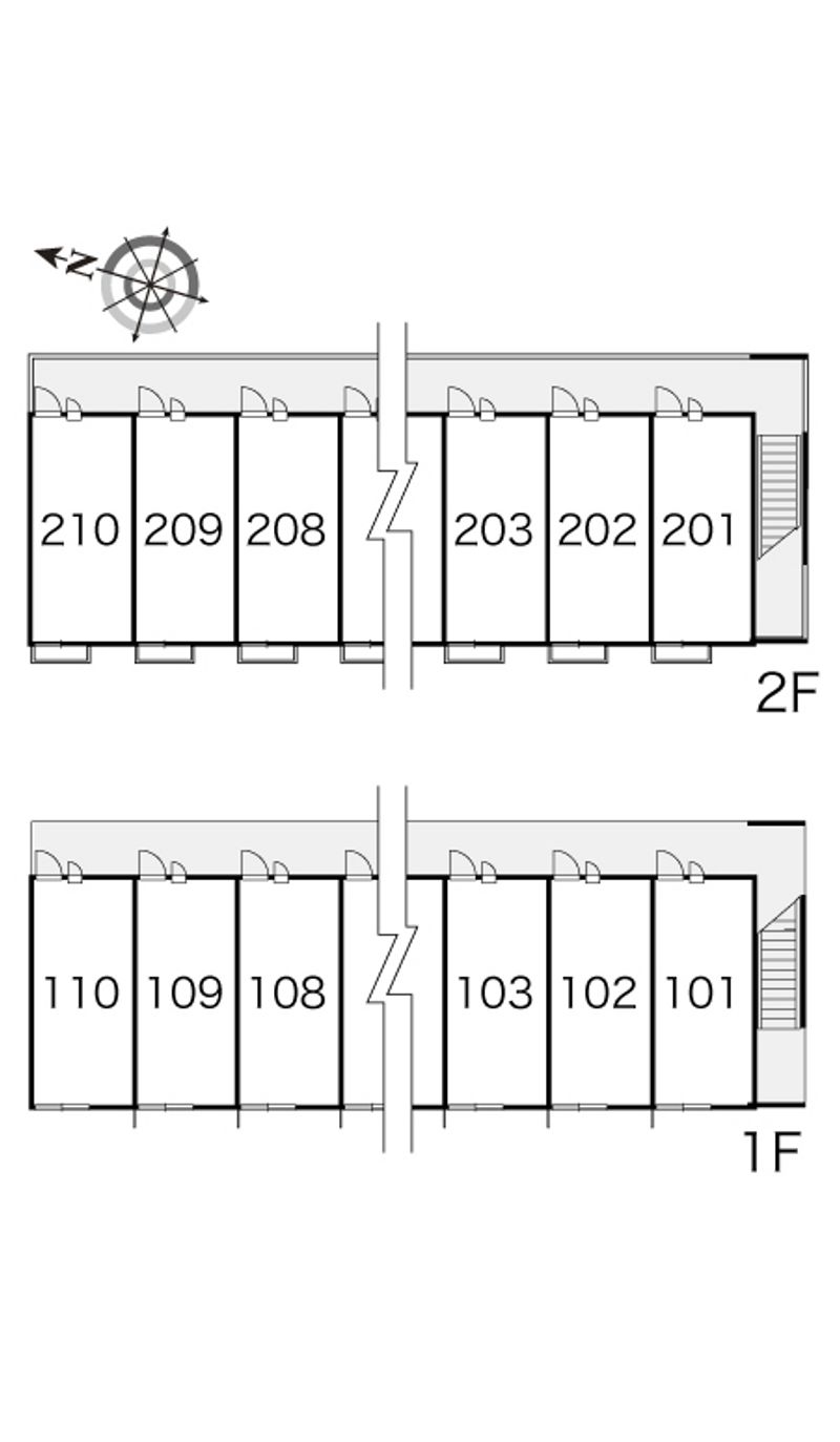 レオパレスシンメイハイツ２ 間取り配置図