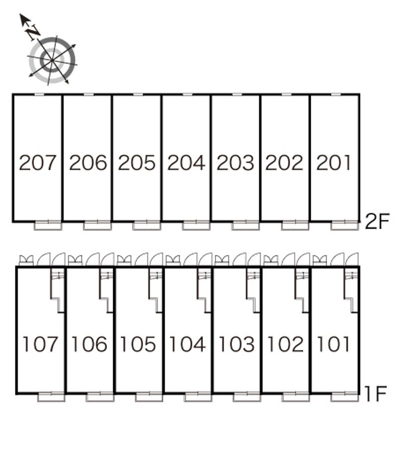 レオパレスれんげそう 間取配置図