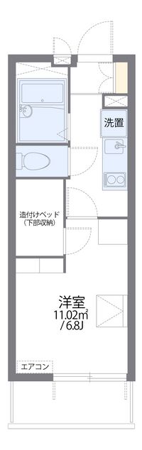 レオパレス椎の実３ 間取り図