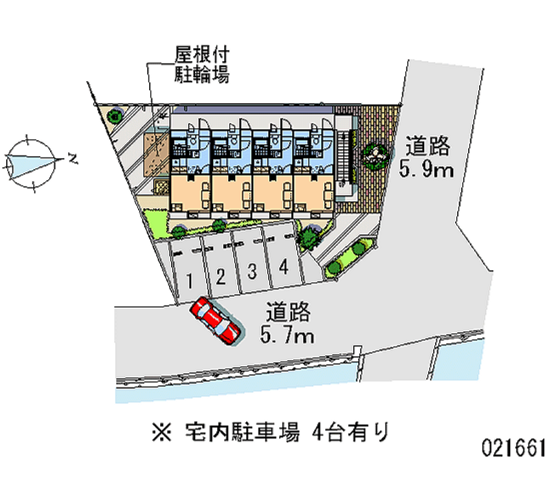 レオパレス三山 区画図