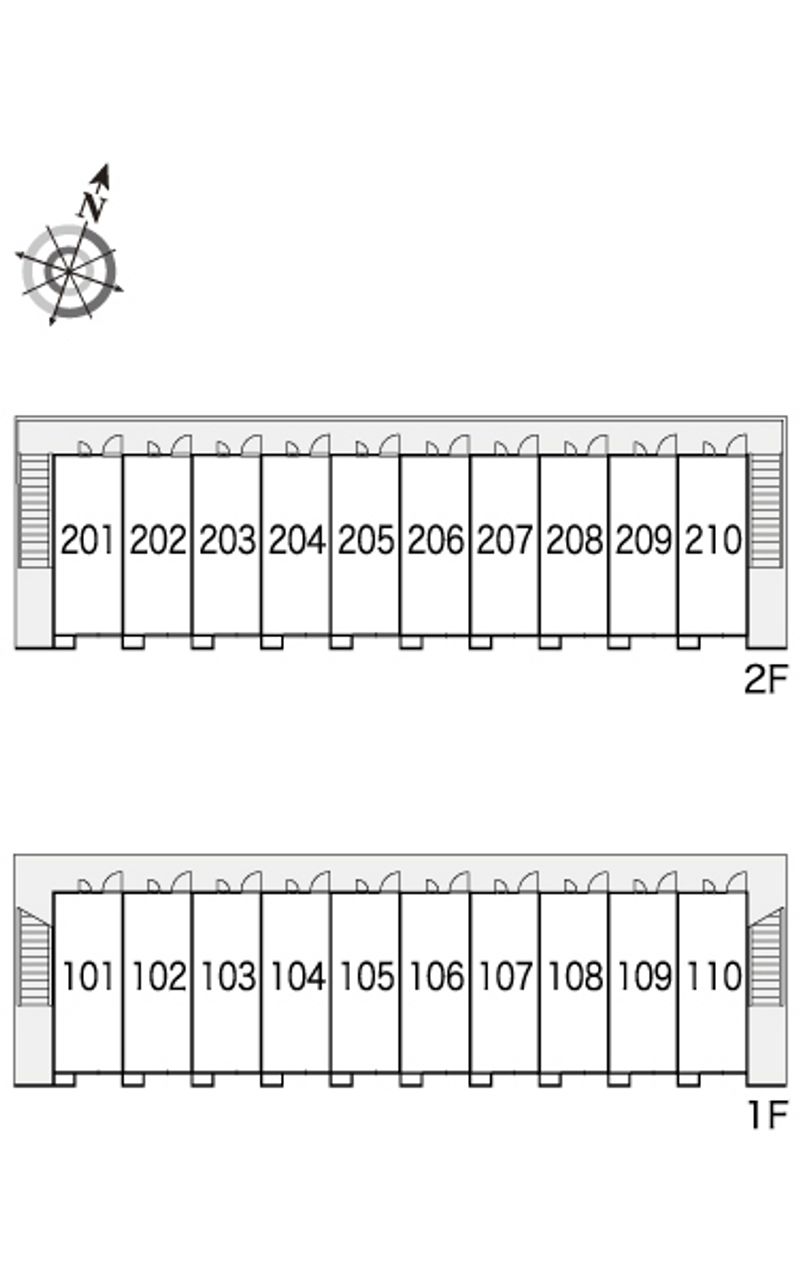 レオパレス燕良 間取配置図