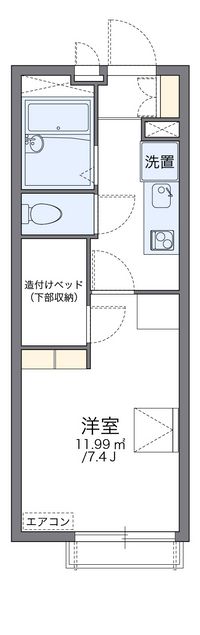 レオパレス与野アムール 間取り図