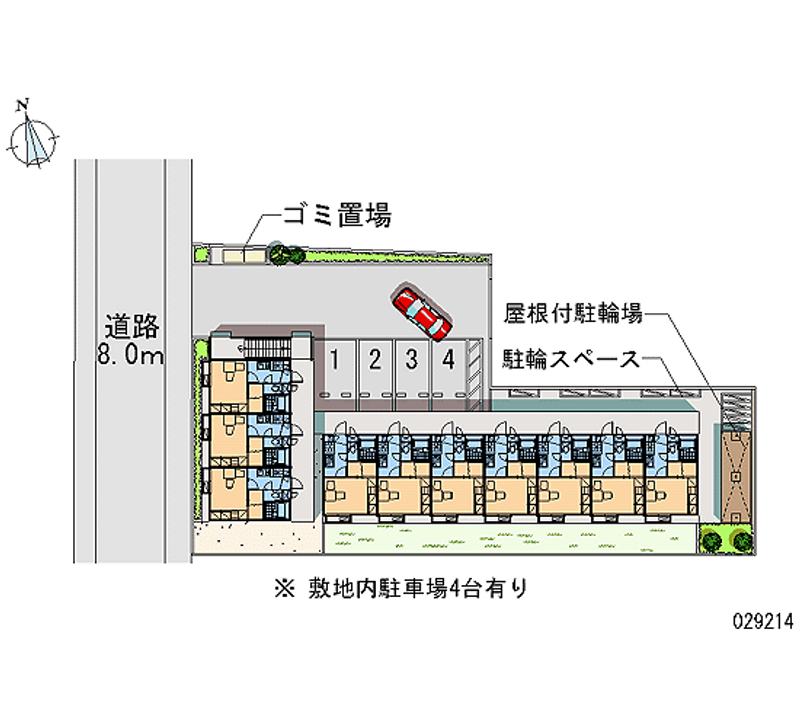 レオパレスアクシスⅡ 月極駐車場