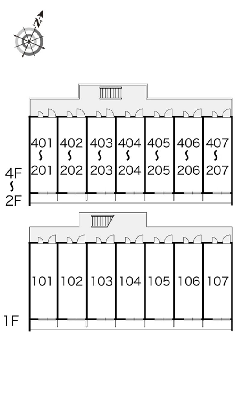 レオパレス博多豊Ⅰ 間取配置図