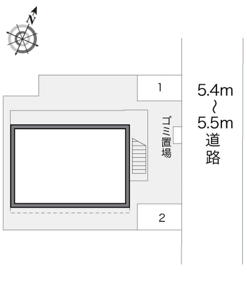 レオパレスふれあい通り 配置図