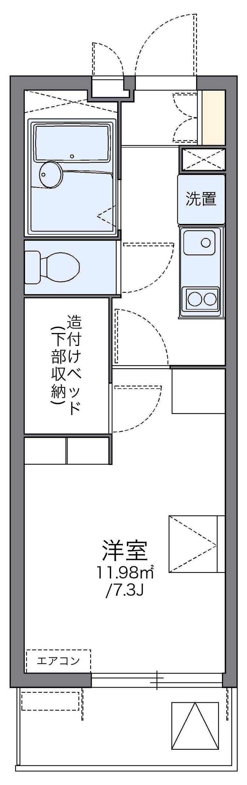 レオパレスディアコートＦ 間取図