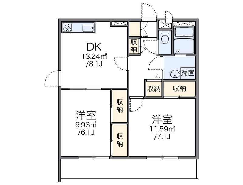レオパレス湘南Ａ 間取り