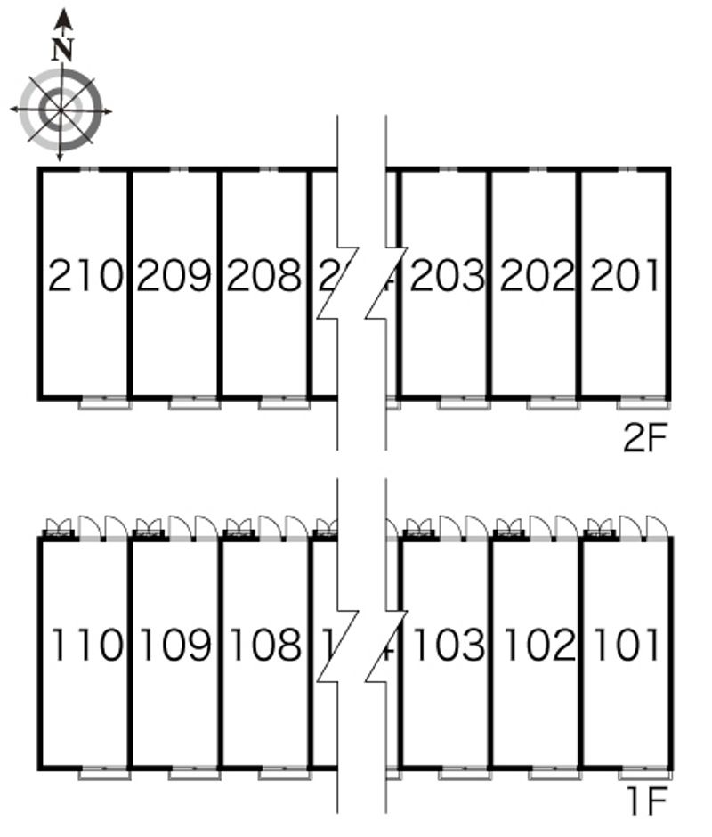 レオパレス三本松 間取配置図