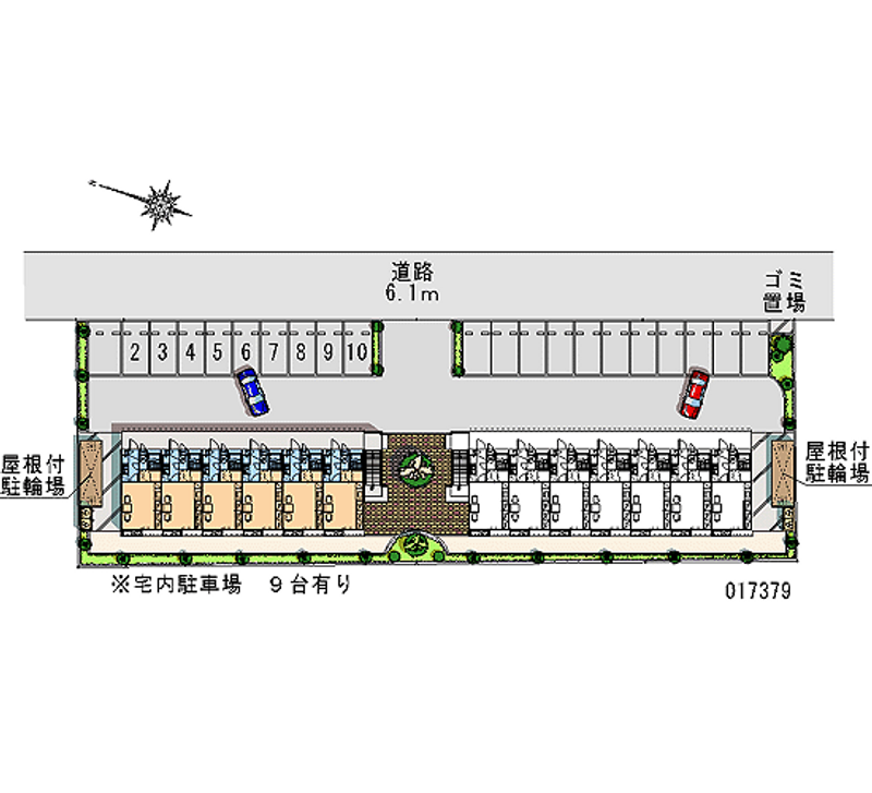 レオパレススカイＢ 区画図