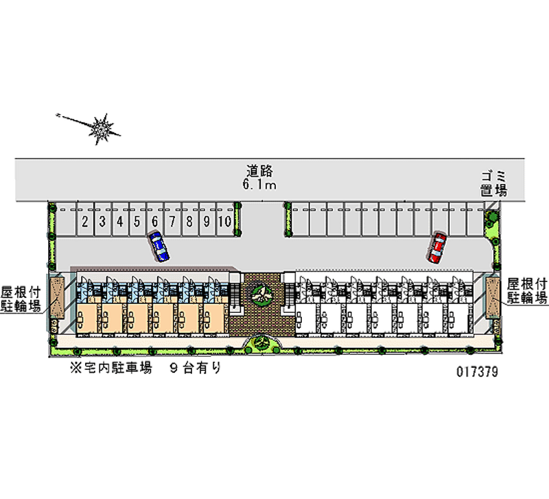 レオパレススカイＢ 月極駐車場