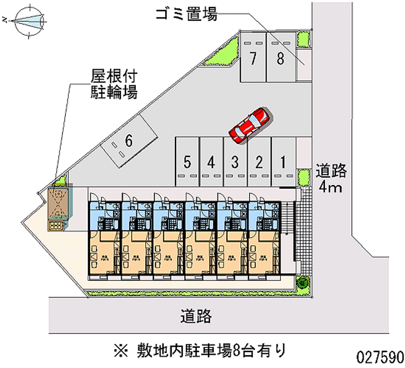 レオパレスラフィネ北町 月極駐車場