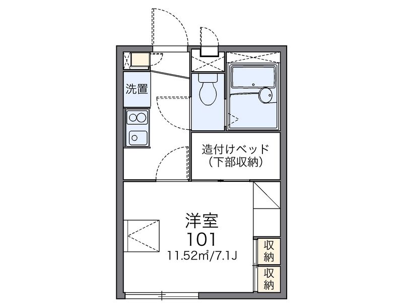 レオパレスアルモワール 間取図