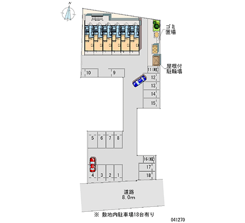 レオパレス新町 月極駐車場