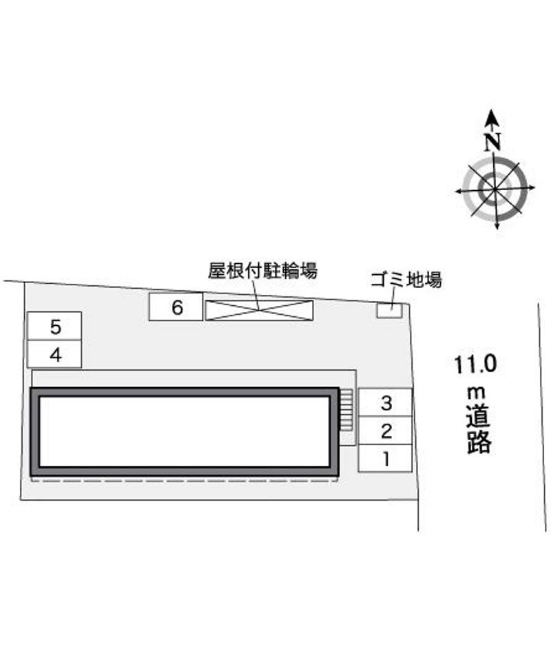レオパレスフローラ　六坊 配置図