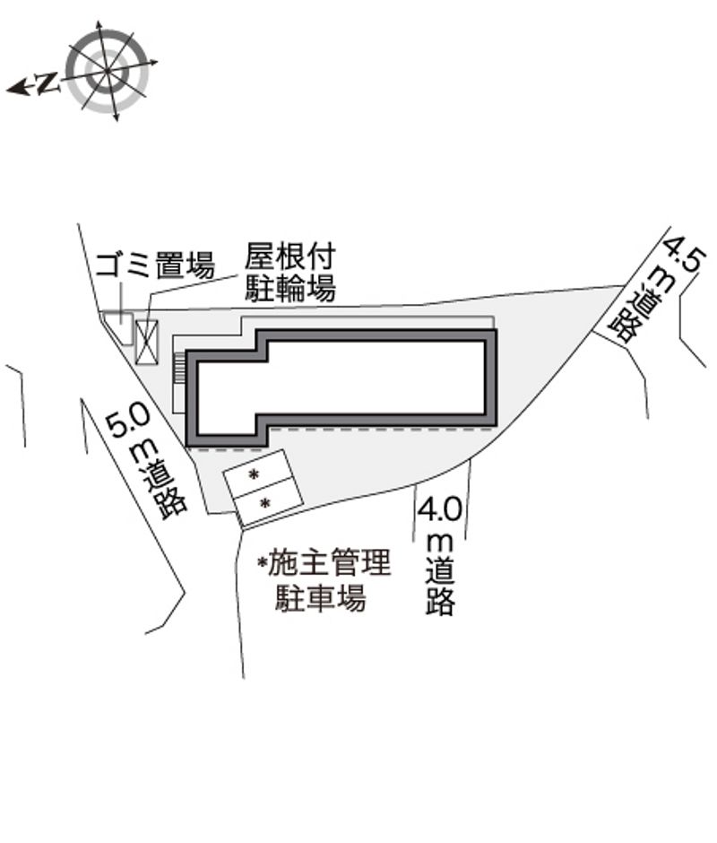 レオパレスダンケ蛍池 配置図