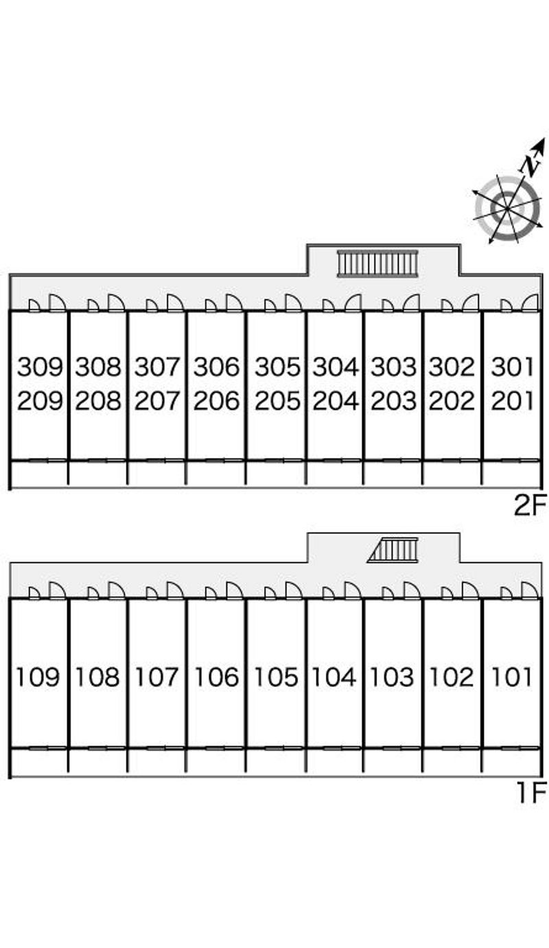 レオパレス斗月 間取り配置図