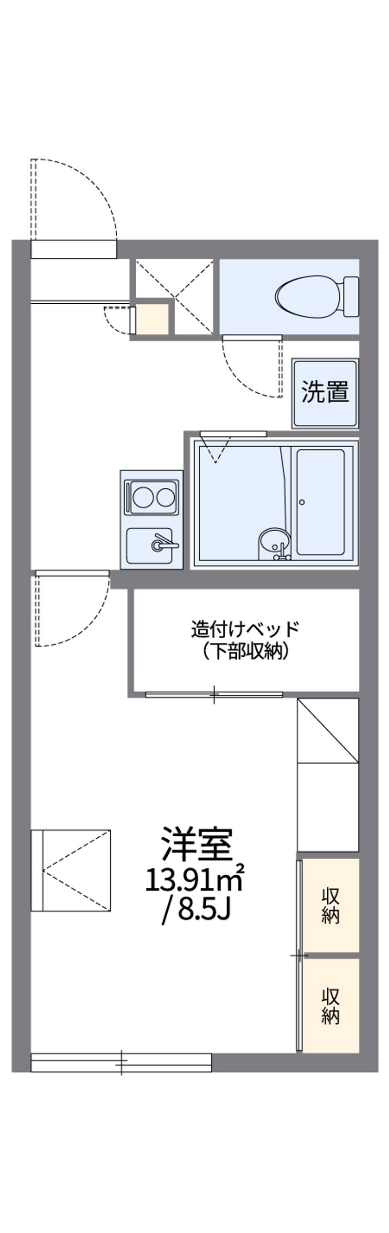 レオパレスロワジール西野Ｃ 間取図