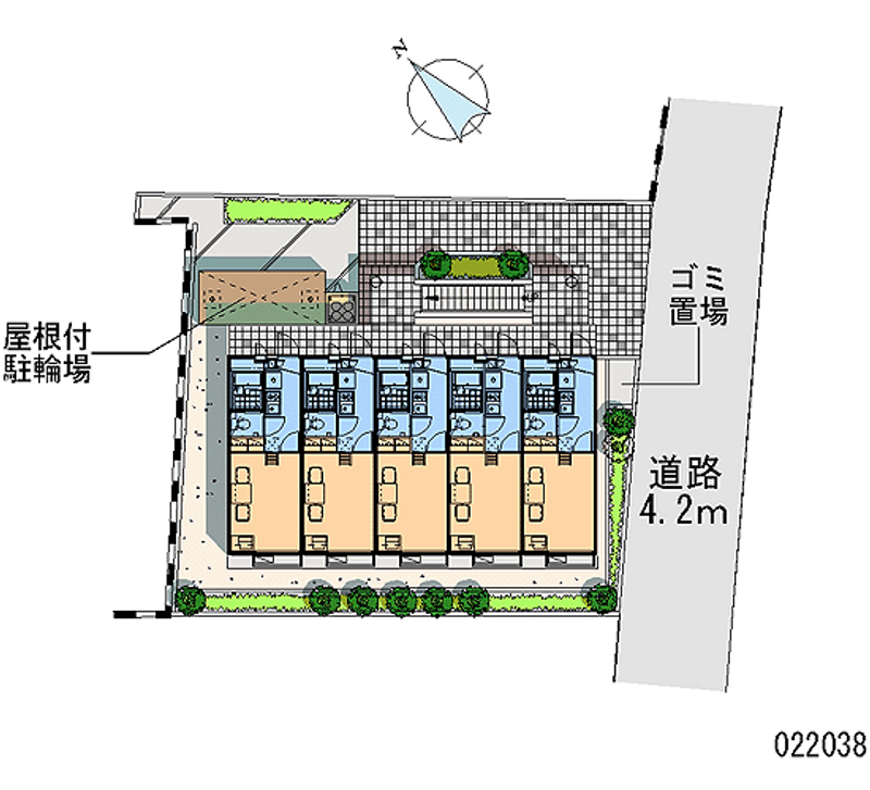 レオパレスコートサイドＤ 区画図