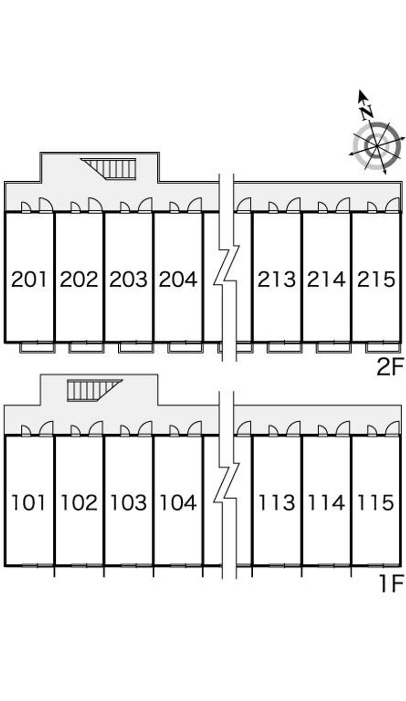 レオパレスオズヴァリー 間取配置図