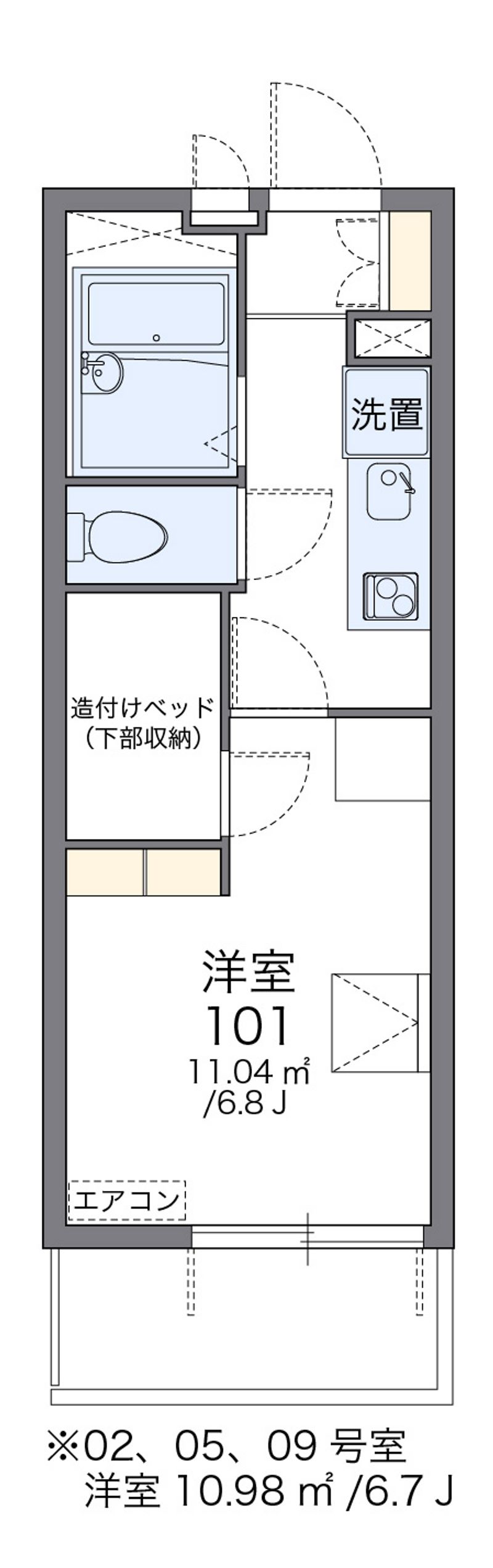 レオパレスフルリール 間取図