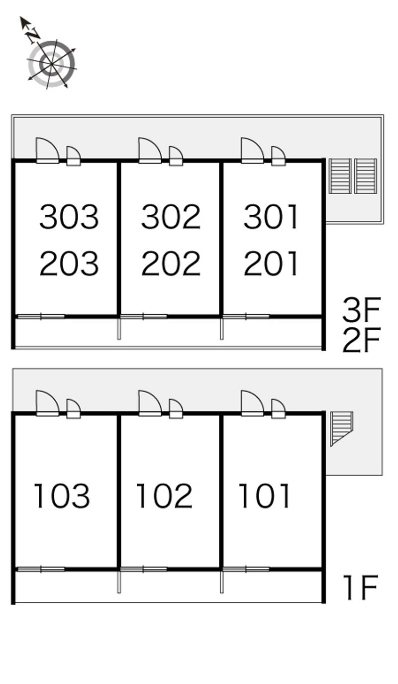 レオパレス大園Ⅰ 間取配置図