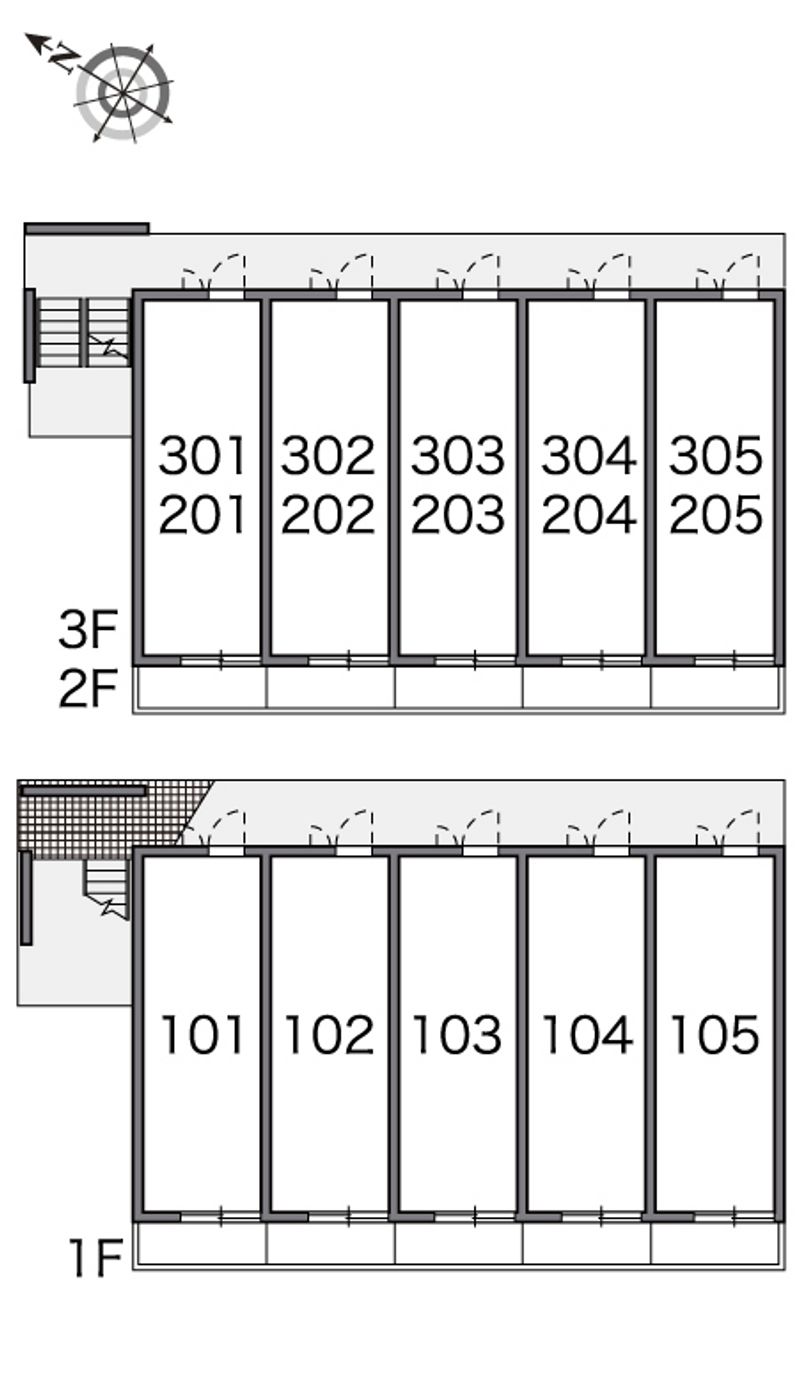レオパレスピースエム 間取り配置図