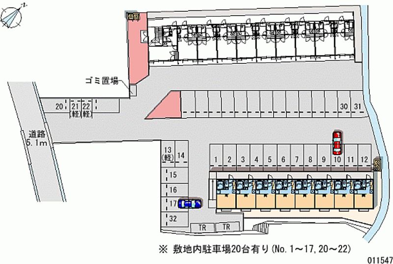 レオパレスパードレス 月極駐車場