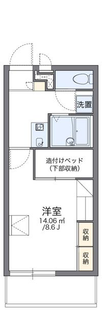 レオパレスストラーダ 間取り図