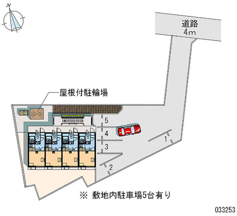 レオパレスドミール　静 月極駐車場