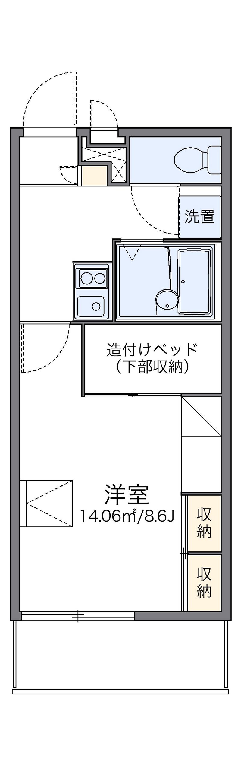 レオパレスアサクラⅤ 間取図