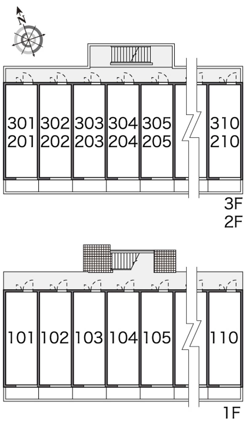 レオパレス浜木綿 間取配置図
