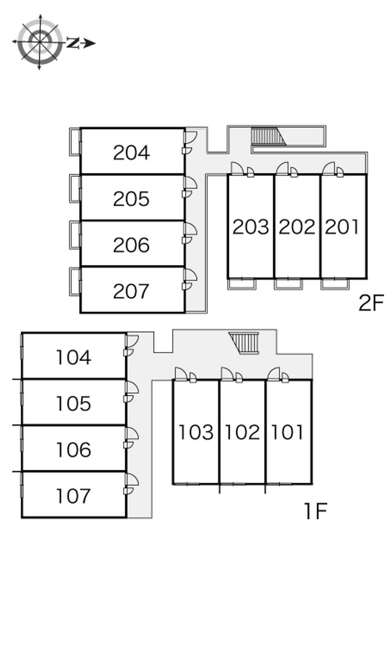 レオパレスグランザード 間取り配置図