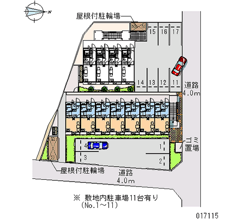 レオパレス八日市 月極駐車場