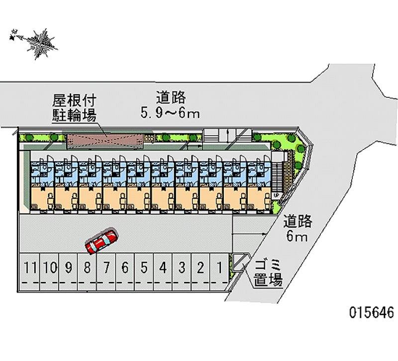 レオパレス輝 月極駐車場