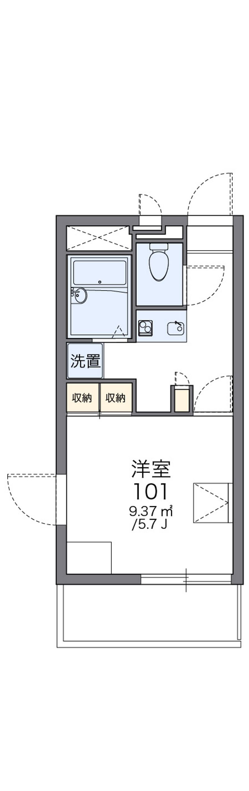 レオパレスサンボーン 間取図