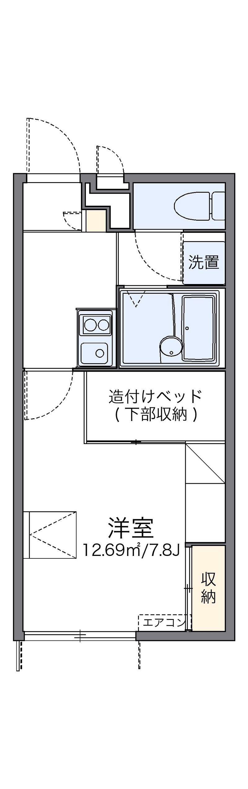 レオパレステイルザウエスト 間取図
