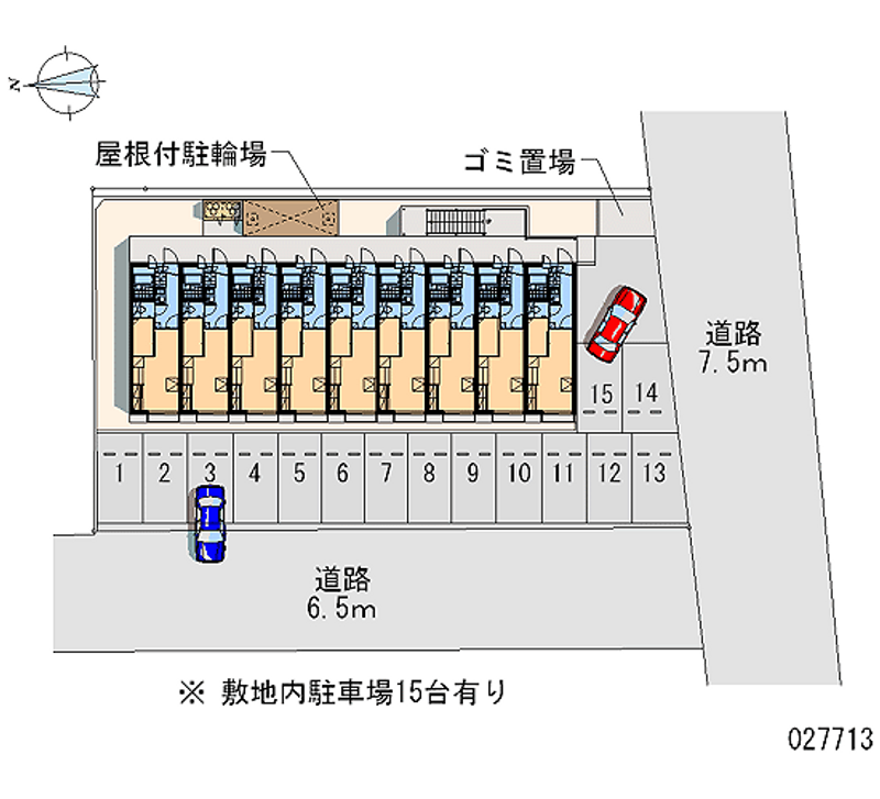 レオパレスユニバース橿原 月極駐車場