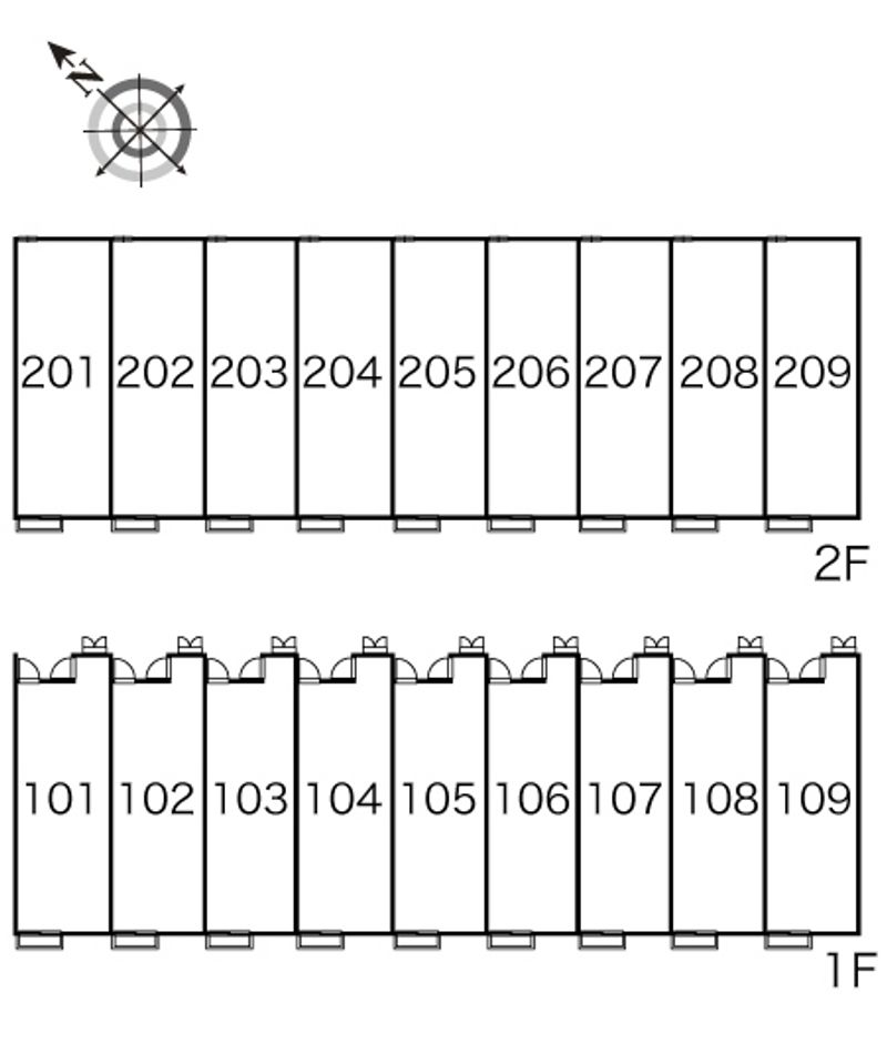 レオパレス高笹 間取配置図
