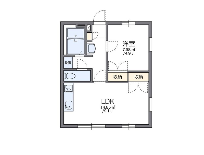 レオパレスナカノ 間取図