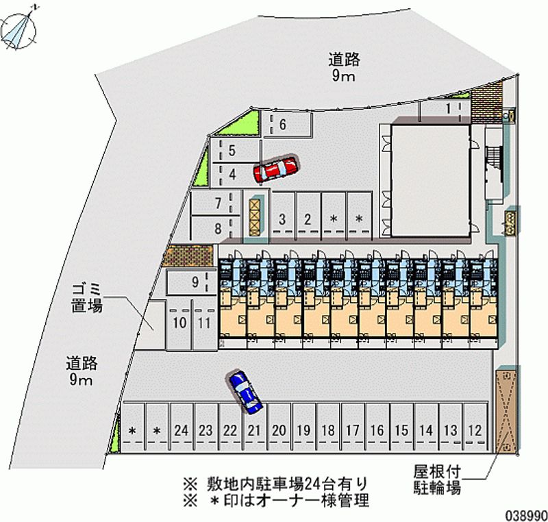 レオパレスしるびあ 月極駐車場