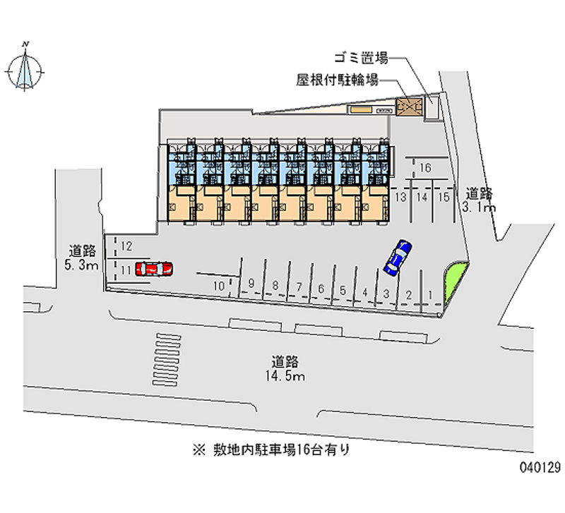 レオパレス境中央 月極駐車場