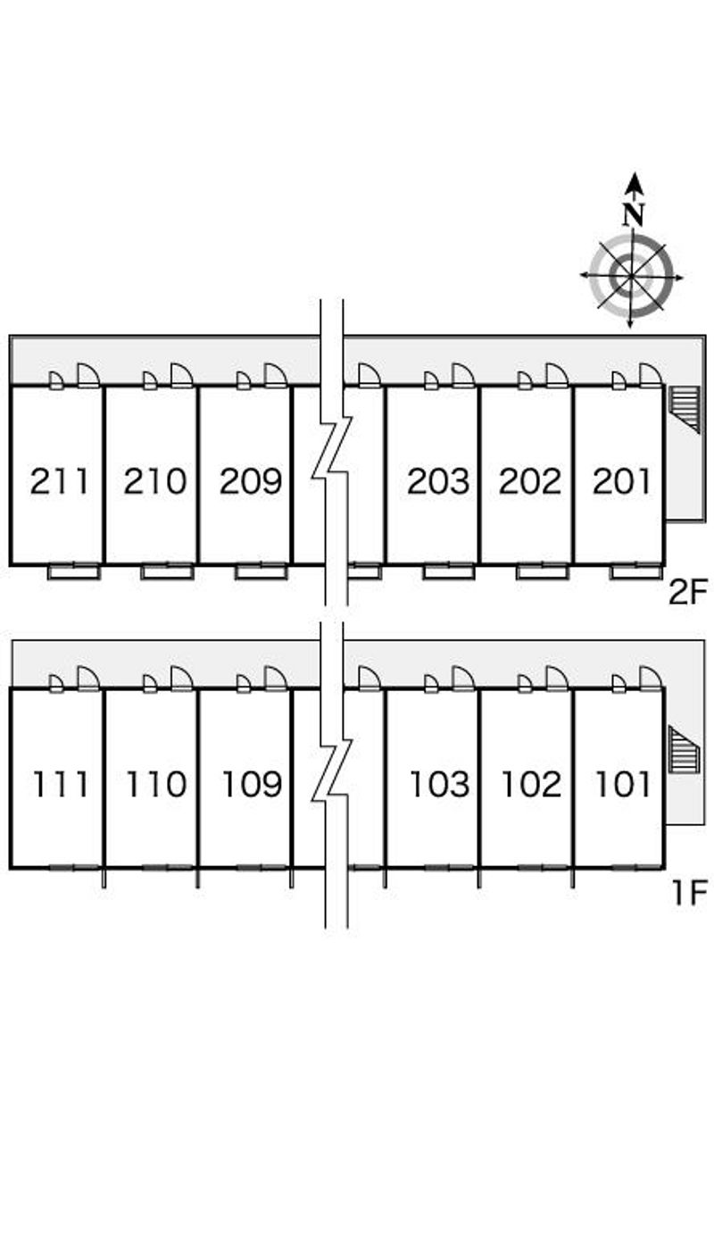 レオパレスブライトサニーハウス 間取り配置図