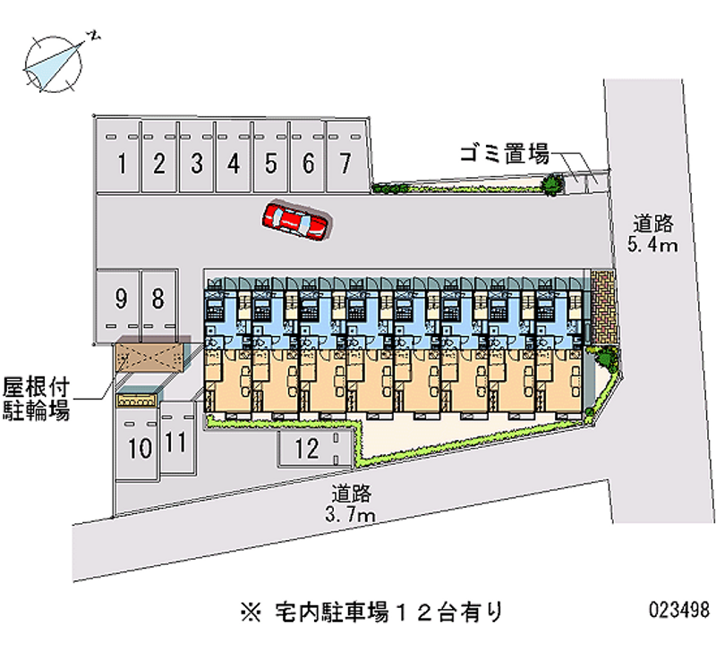 レオパレスメルシー 月極駐車場