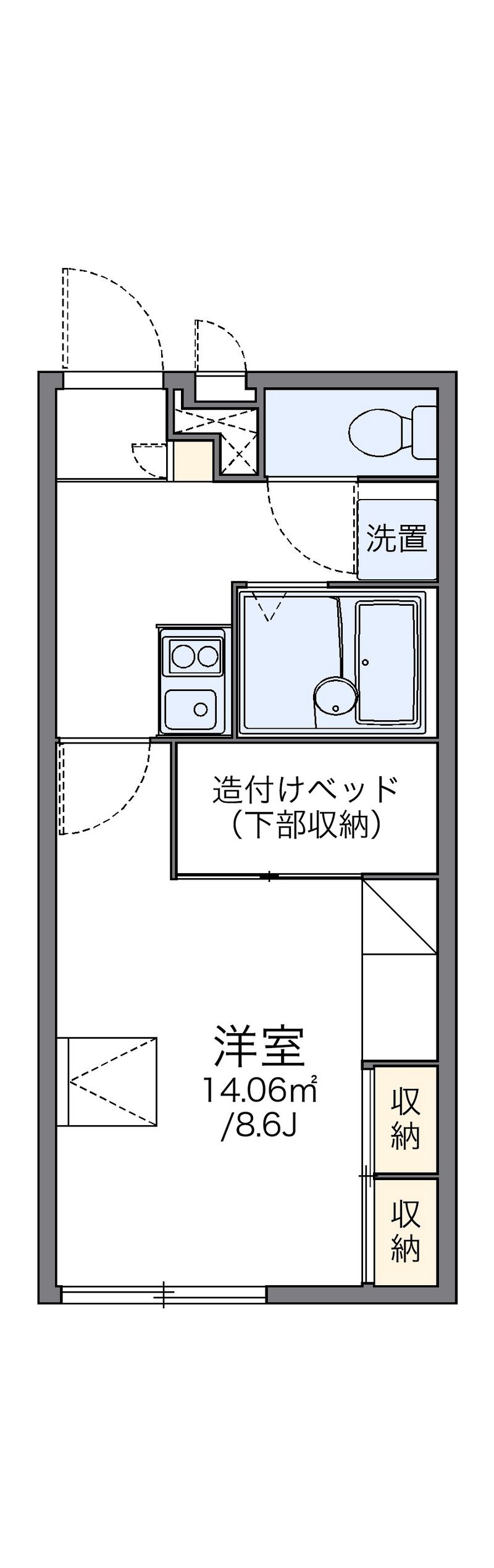 レオパレスＮＥＯ若草 間取図