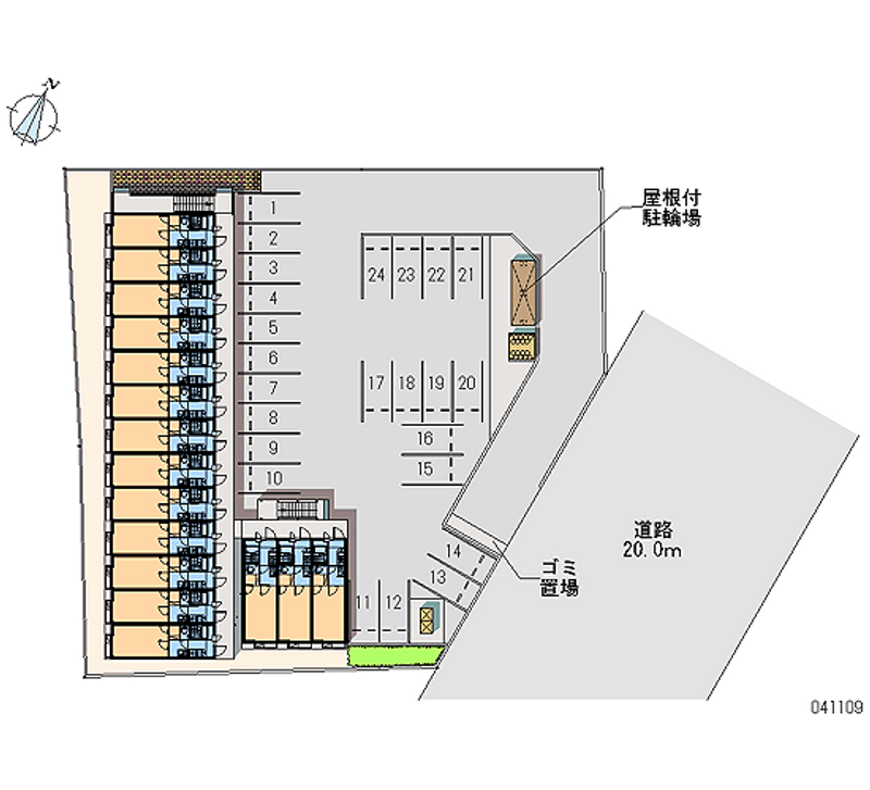 レオパレスフィールド中根 月極駐車場