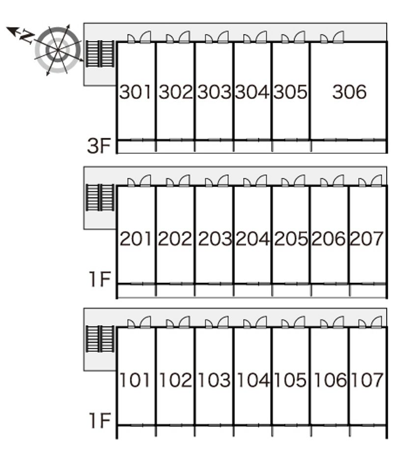 レオパレス松並 間取配置図